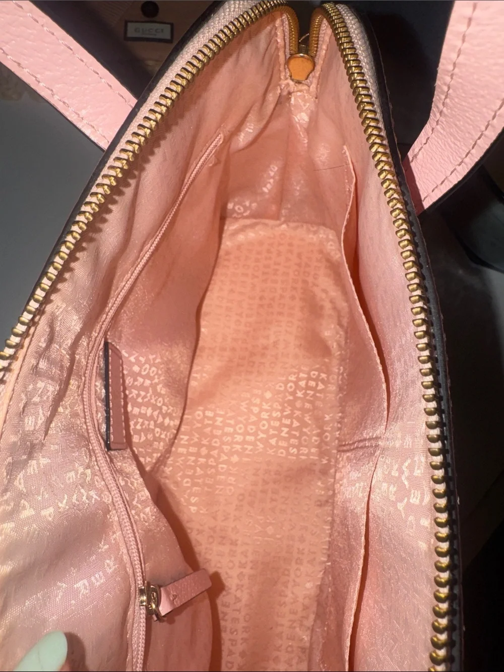 kate spade Pink Leather Dome Satchel with Crossbody Strap